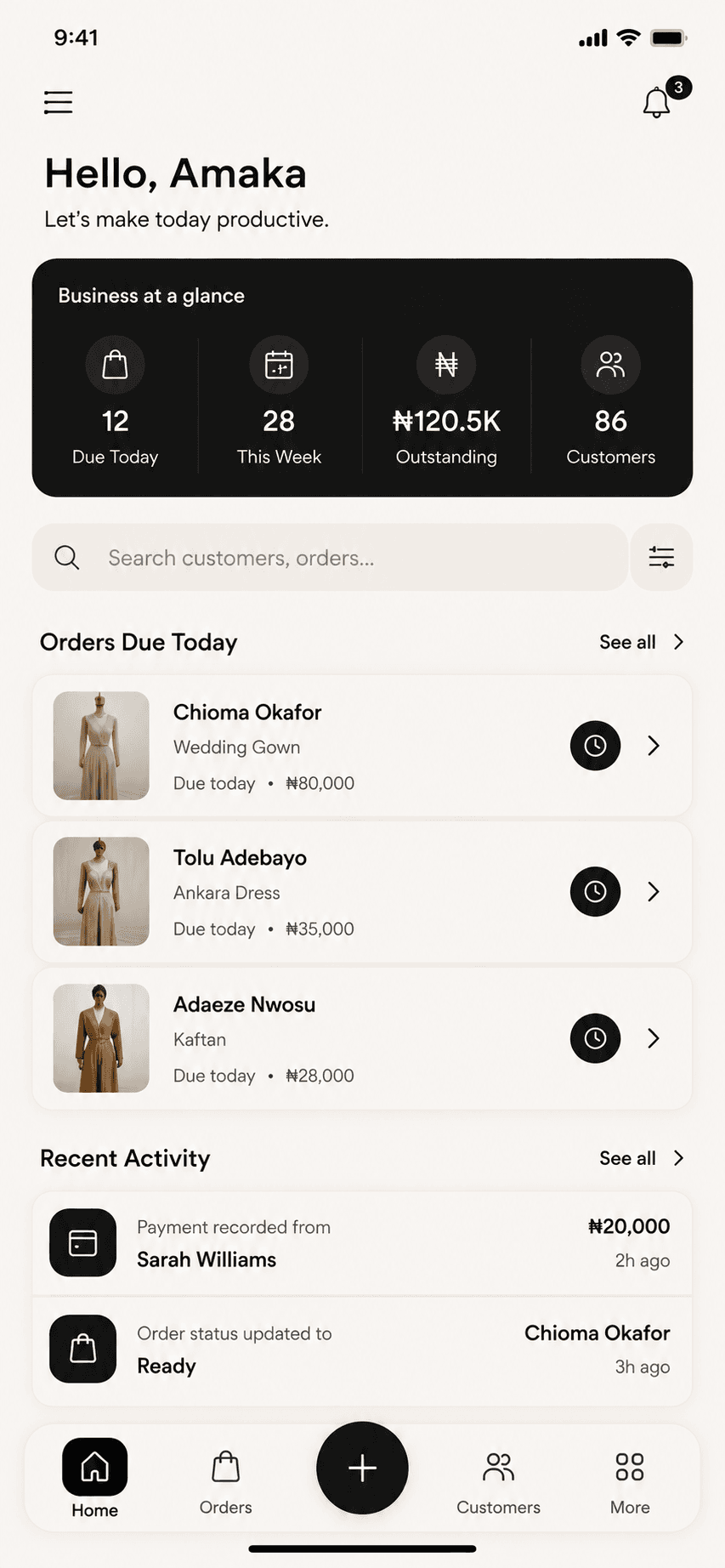 Preview of the Tylor dashboard